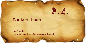 Markon Leon névjegykártya